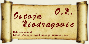 Ostoja Miodragović vizit kartica